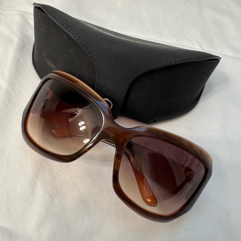 Oliver Peoples ATHENA Oversized tortoise Sunglasses with Case